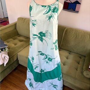 Vintage 70s Royal Palm Hawaiian Maxi Dress - sz M